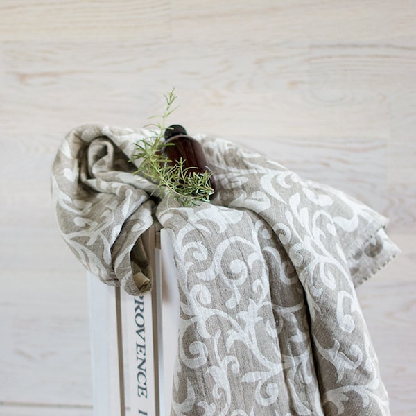 Natural linen throw towel Rustic bath sheet Yoga eco friendly towel Pre washed beach towel Sauna body towel Present country living towel