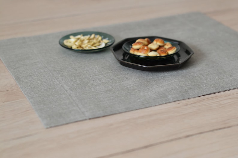 Linen Placemats Summer Dinner Table Mats Set 4 Natural Tan Etsy