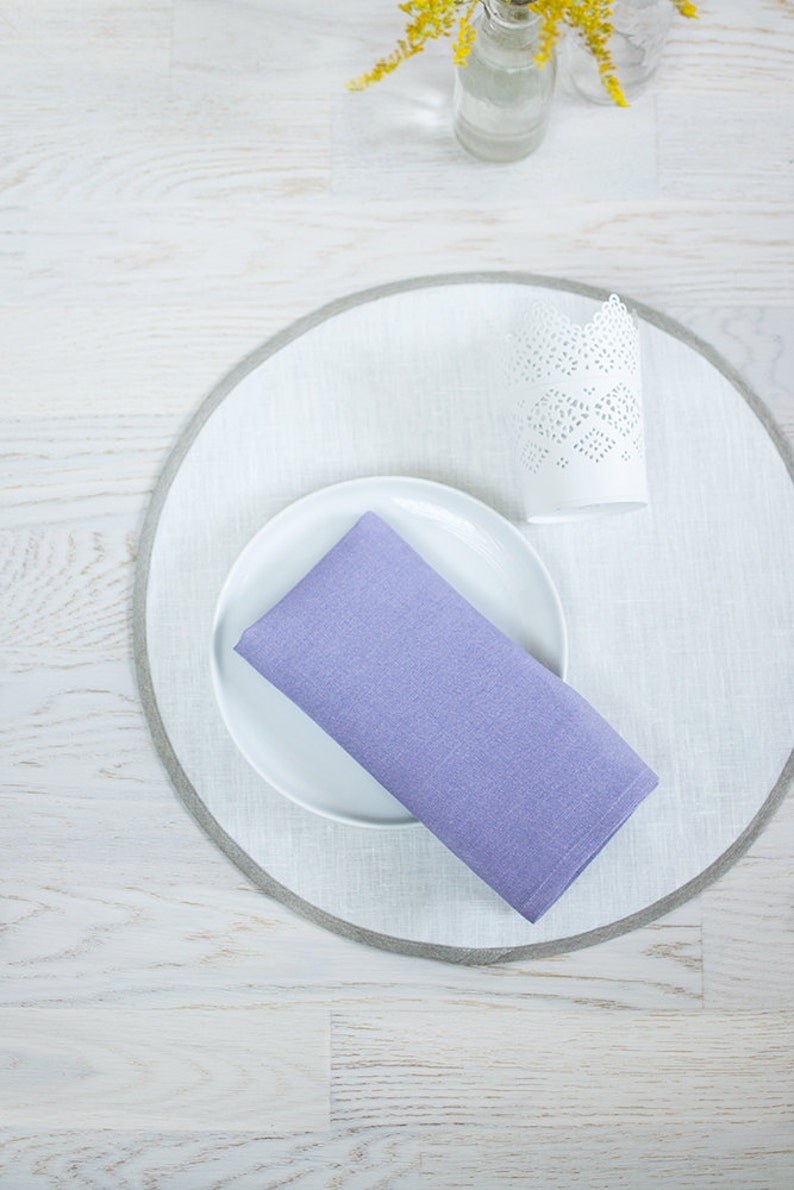 Lavender linen napkins cloth Dinner set of 2 4 6 8 10 Etsy
