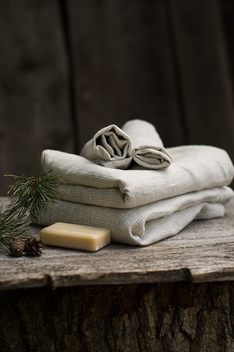 Natural linen towel Large throw towel plaid bath towels Bath Sheets Pre washed throw Sauna towel Beach Sheet Gift linen towel Flat sheet image 10
