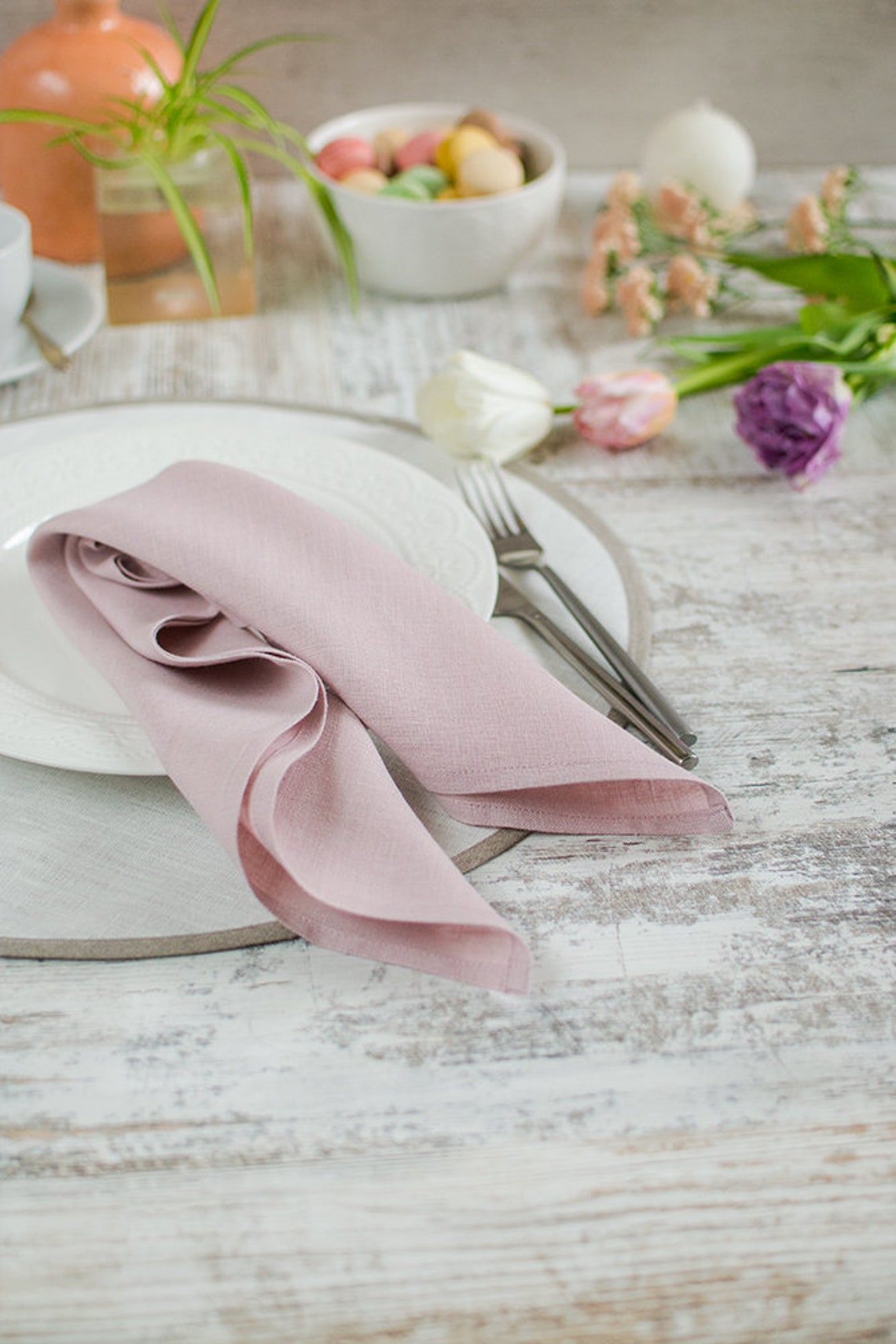 Blush pink napkins Wedding party napkins cloth Set 2 4 6 8 Etsy