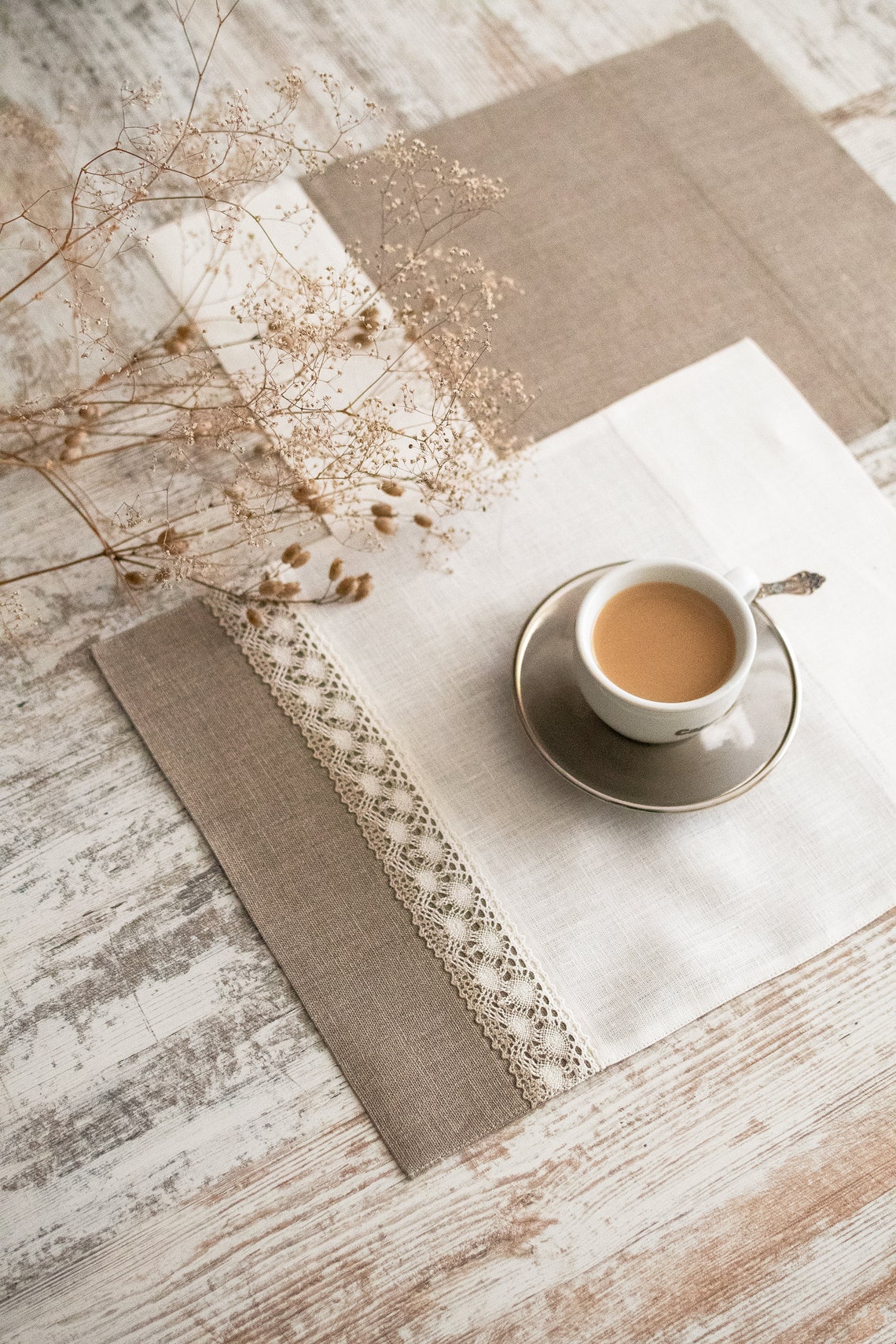 Linen Placemats Reversible Natural Placemats Shaby Chic Etsy Australia