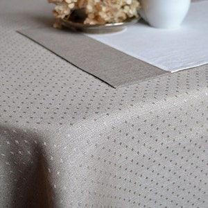 Set de table en lin beige clair avec des sets de table en tissu naturel Ensemble unique de 4 sets de table réversibles Décoration de table simple