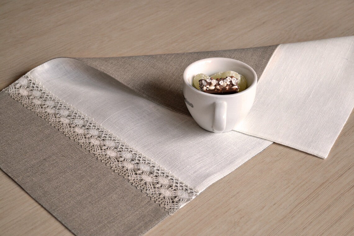 Linen Placemats Reversible Natural Placemats Shaby Chic Etsy Australia