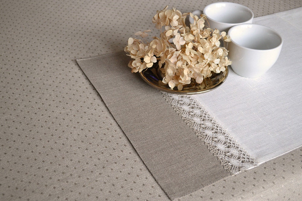 Linen Placemats Reversible natural placemats Shaby chic Etsy