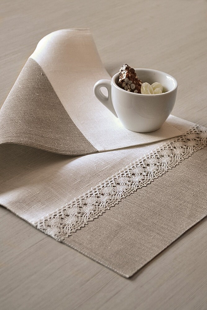 Linen Placemats Reversible Natural Placemats Shaby Chic Etsy Australia
