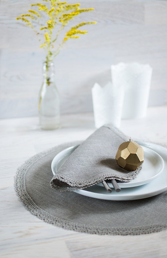 Round Natural Linen Placemats Wedding Table Topper Centerpiece Round Natural Linen Placemats Wedding, Round Cloth Placemats
