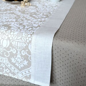 Runner da tavola in lino, Runner Shabby Chic, Runner per addio al nubilato, Runner per addio al nubilato, Runner per decorazioni da tavolo per feste, Runner per sala da pranzo in casa, Tavolo per eventi