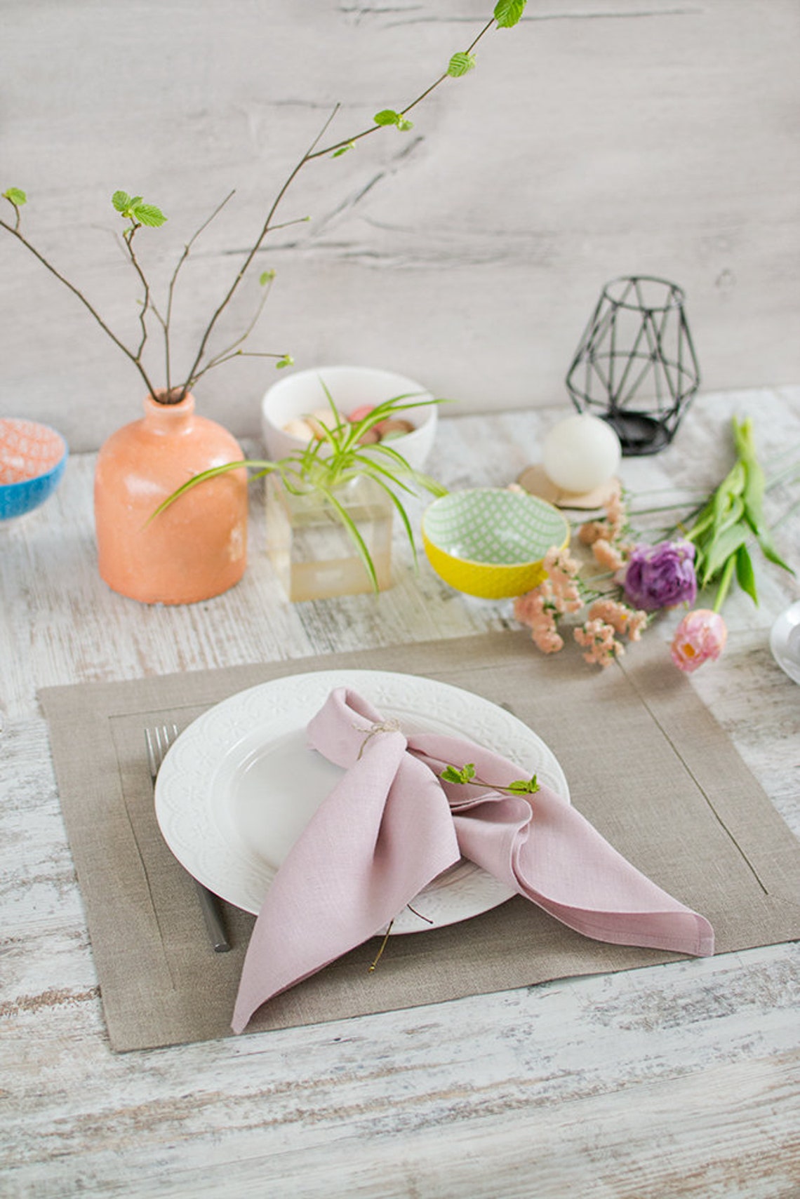 Blush pink napkins Wedding party napkins cloth Set 2 4 6 8 Etsy