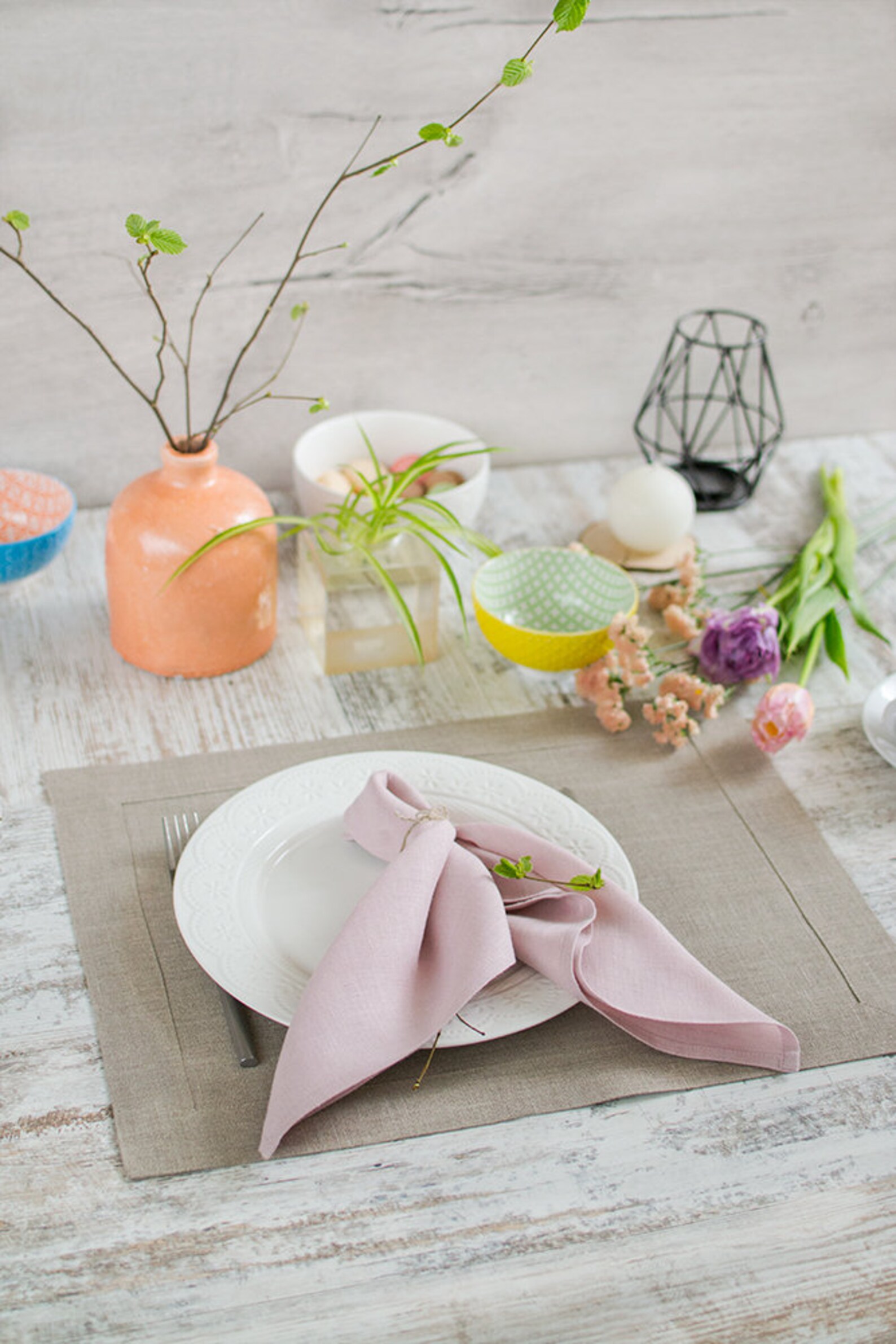 Blush pink napkins Wedding party napkins cloth Set 2 4 6 8 Etsy