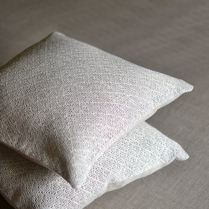 Linen Pillow Case White Gray Cover Knitted Pillow Cover Home Decor Cushion Linen Decorative Case Natural Linen Pillow Throw Mother Gift image 3
