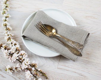 Linen cloth napkins Set tan Easter fabric napkins Rustic natural napkins Wedding party dinner table decor Eco friendly cocktail napkins