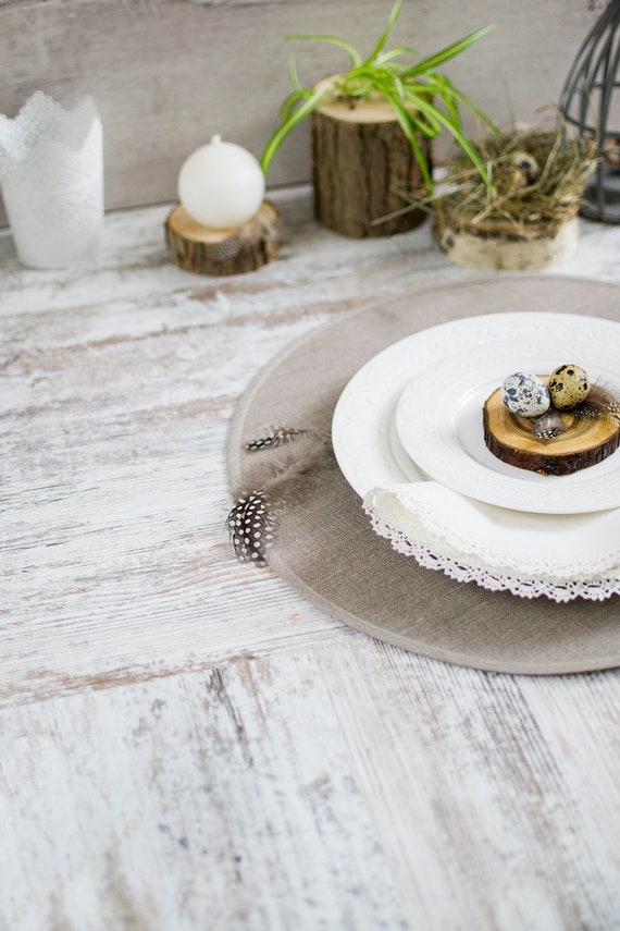 Round Placemats Natural Linen Reversible Australia Round Placemats Natural Linen, Round Linen Placemats Australia