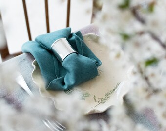 Petrol Servietten Hochzeit Party Servietten Tuch Set 2, 4, 6, 8, 10 stone washed Servietten Jubiläum Abendessen Vegan Servietten Duschtischdekor