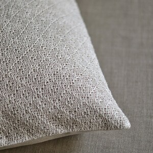 Linen Pillow Case White Gray Cover Knitted Pillow Cover Home Decor Cushion Linen Decorative Case Natural Linen Pillow Throw Mother Gift image 5