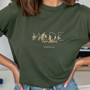 Faith-based Women&#39;s Softstyle T-Shirt, Gildan Tee with Floral Design, Christian Quote Shirt, Religious Gift, Inspirational Top