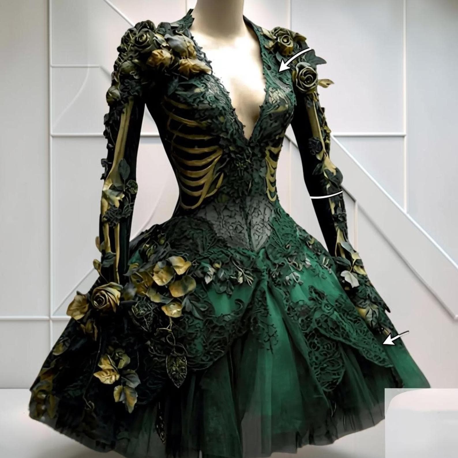 Green and Gold Dress
