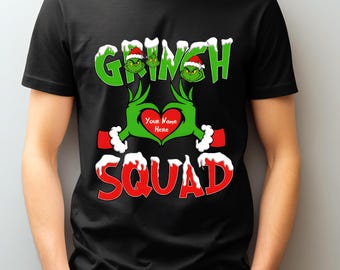 Editable Grich Png: Canva Editable, Name Png, Retro Christmas Png, Christmas Grinch Png Christmas Family 2025 Shirt Png Christmas Grinch Png
