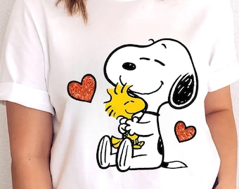Snoop Valentine Love PNG, Peanuts Friends Holding Love Letters With Snoopy, Cute Valentine Family Hearts PNG Digital Download