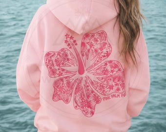 Oversized Embroidered Coastal Seashell Hoodie, Soft Ocean Graphic Sweatshirt, Relaxed Beach Aesthetic Pullover, Warm Winter Gift