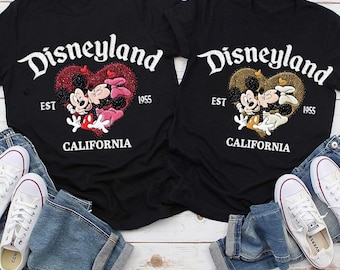 Couple Mouse And Girlfriend Embroidered Png, Magical Land Valentine Png, Cartoon Mouse Couple Png