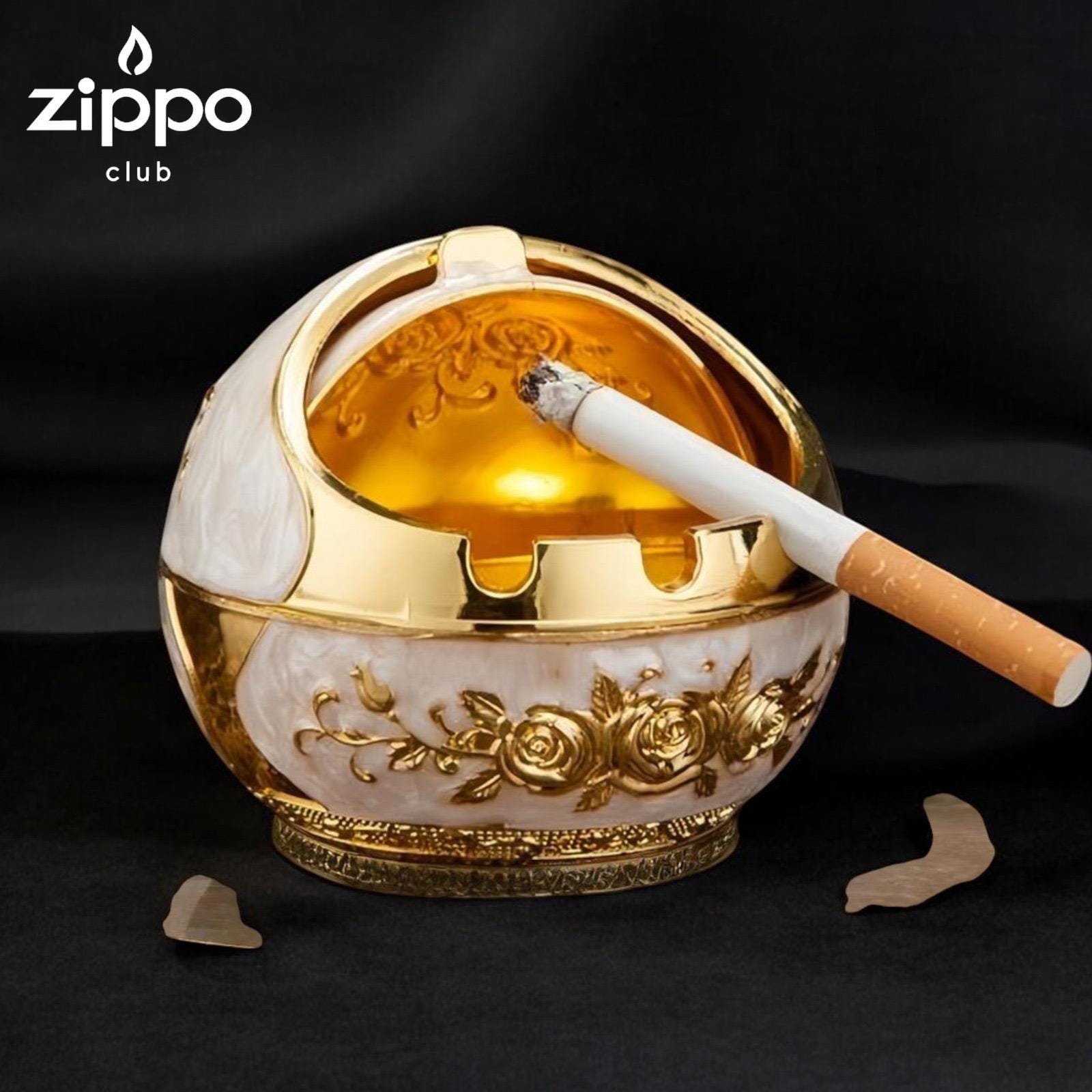 White & Gold Floral Ashtray | Elegant Home Decor Gift - Etsy