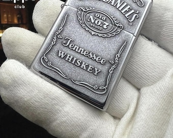 Vintage Style Whiskey Metal Lighter | Classic Bar Inspired Design | Collectible Pocket Lighter Gift