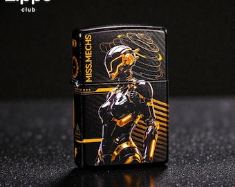 Futuristic Robot Art Lighter | Cyberpunk Metal Collectible | Sci-Fi Display Piece | Unique Gift for Him