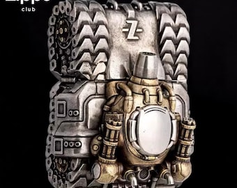 Futuristic Tank Design Zippo Lighter: 3D Collectible, Windproof, Made in USA