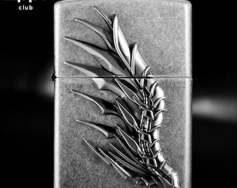 Accendino in metallo con artiglio di drago / Pezzo da collezione fantasy gotico / Pezzo da esposizione di arte oscura / Regalo unico per lui