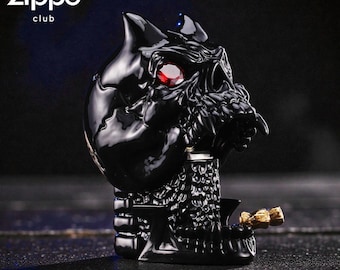 3D Skull Zippo Lighter: Gothic Biker Windproof Collectible