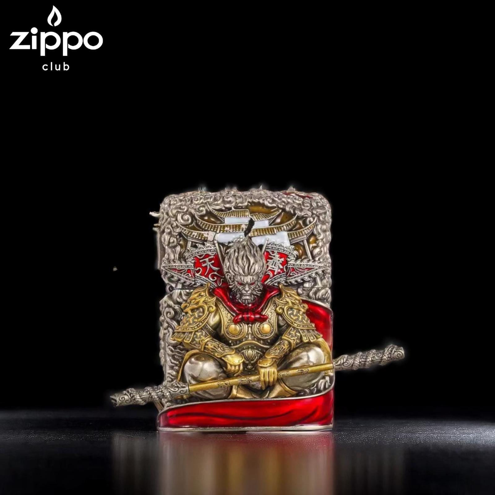 Sun Wukong Imperial Warrior 3D Armor Zippo – Handcrafted Limited