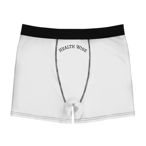 Comfortable Men&#39;s Boxer Briefs - Health Wise Print, Soft Underwear, Gifts for Him, Everyday Essentials, Fitness Gear, Stylish Men&#39;s Wear