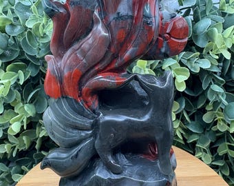 Dragon Blood Nine Tail Fox Carving