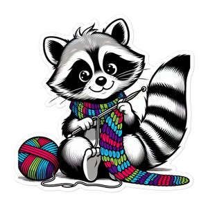 Sticker raton laveur Raley - Pride Zoo Collection