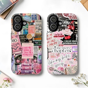 Etui na telefon Smut Bookish Collage MagSafe, prezent dla miłośnika książek, Booktok, iPhone 17 16, Samsung
