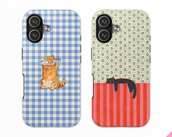 Coque de téléphone MagSafe résistante avec motif chat rigolo et élégant, cadeau idéal pour les mamans de chats, iPhone 18 Pro