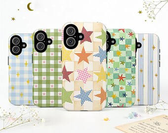 Retro Whimsical Artistic Star MagSafe Phone Case: Colorful Striped Cover iPhone 17
