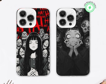 Gothic Anime Girl Collage MagSafe Phone Case: Dark Japanese Moodboard iPhone 16, Samsung S25