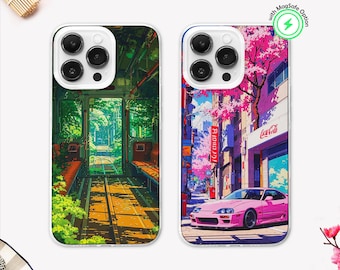 Japanese Lofi Collage MagSafe Phone Case, Kawaii Anime Moodboard, iPhone 17 Samsung