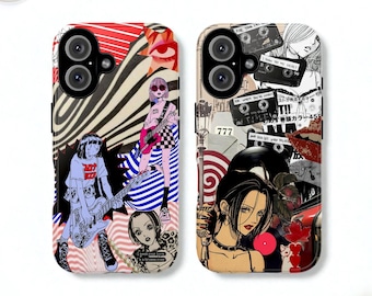 Kawaii Anime Girl Moodboard MagSafe Phone Case, Japanese Manga Cover, iPhone 17