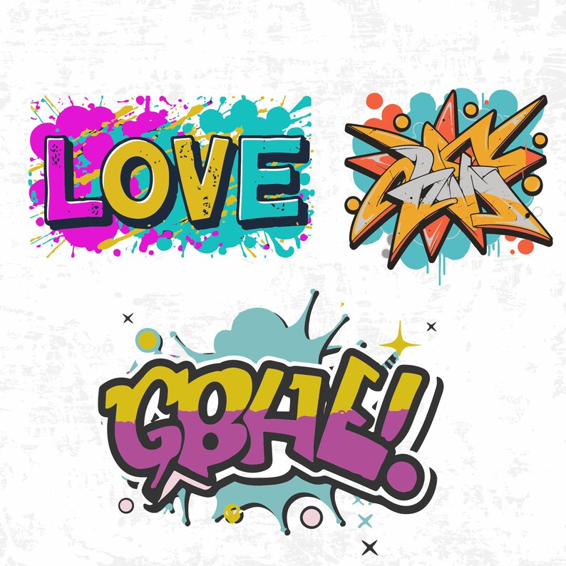 Urban Graffiti Sayings SVG Bundle | 43 Street Art Words & Quotes | SVG ...