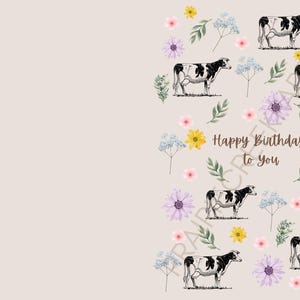 Cartão de Feliz Aniversário para Fazenda de Gado