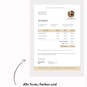 Rechnungsvorlage Kleinunternehmer