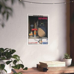 Anime Wall Print Art Poster Aesthetic Room Decor, Japanese Animation Studio Ghibli, Minimalist Cute My Neighbour Totoro Gift image 3