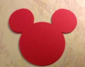 30 Mickey Mouse Head Die Cuts 3 inch