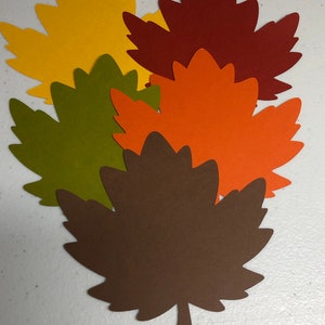 READY TO SHIP! 40 New Design!  Starburst shaped Fall leaf die cuts