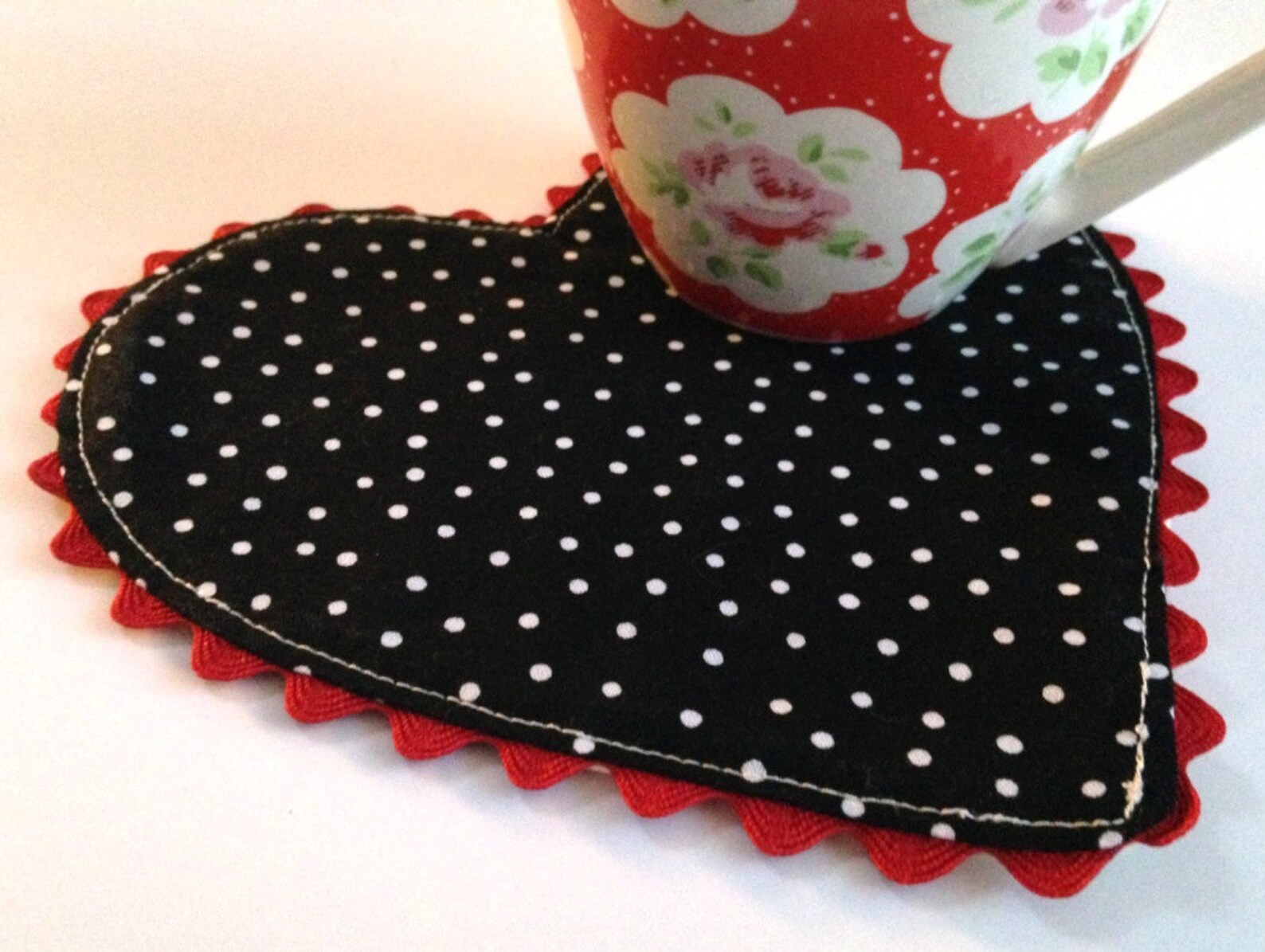 Be My Valentine Heart Mug Rug PDF Pattern - Etsy