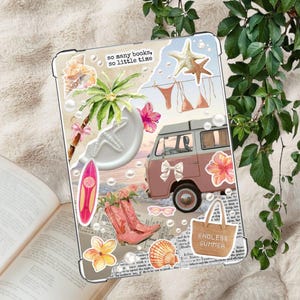 Pink Costal Cowboy Beachy Aesthetic | Printable Kindle Insert | Clear Case Insert | Digital Download | Bookish Cozy
