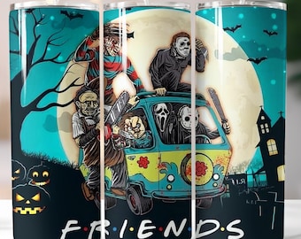 Envoltura de vaso recto de Halloween (Png), diseño de vaso de 20 oz espeluznante de Halloween (Png), envoltura de vaso de Halloween, descarga digital (Png)